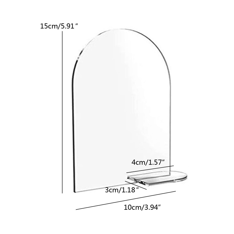 Set 5 Bảng Tên Bằng Acrylic Trong Suốt Hình Tròn Kèm Giá Đỡ Dùng Cho Khách Sạn DIY