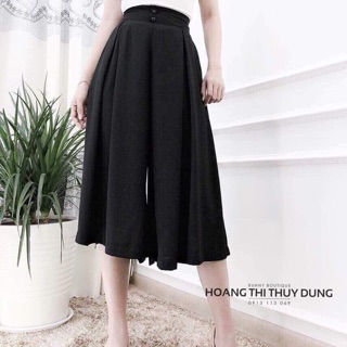 Quần lửng ống rộng nữ, quần voan nút ống siêu rộng - chất liệu voan 2 lớp, có lót trong