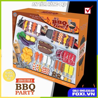Bộ đồ chơi hộp thịt nướng BBQ 55 chi tiết màu sắc đẹp-bắt mắt-dễ chơi-sáng tạo-món quà bổ ích cho bé