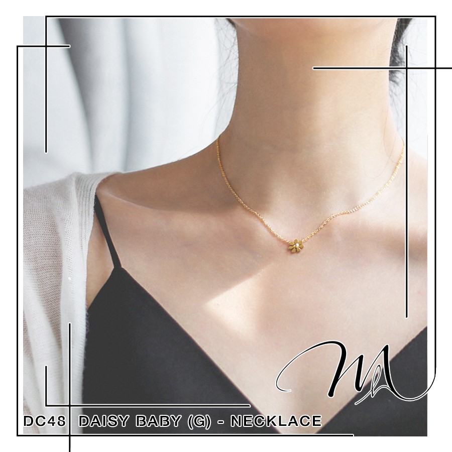 Dây chuyền Titan hoa cúc nhỏ xinh xắn đơn giản - Măng’s House DC48-1