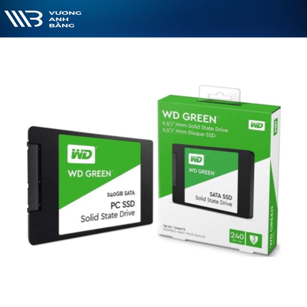 Ổ cứng SSD 480G WESTERN DIGITAL GREEN 2.5&quot; SATA 3 - Hàng Chính Hãng (BH 36 tháng)