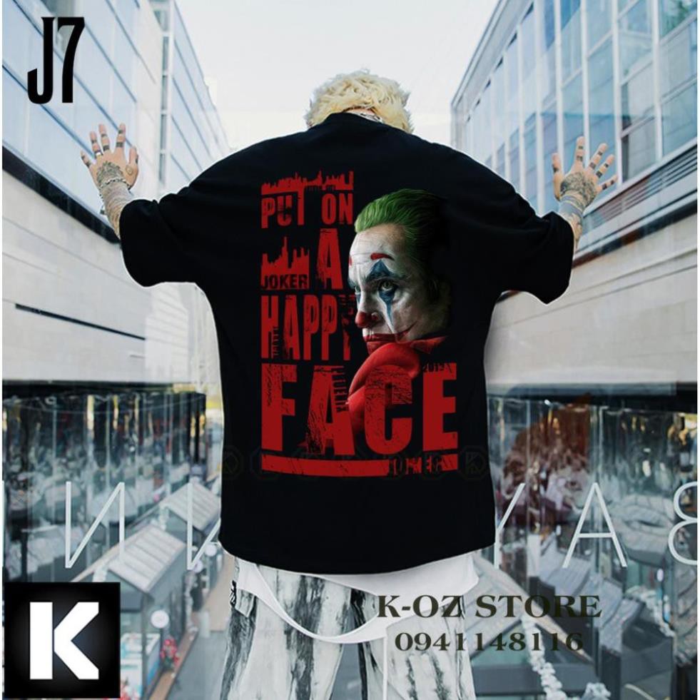 Áo thun J7 JOKER OVERSIZE UNISEX (2 Màu ĐEN-TRẮNG) có bigsize vải cotton cao cấp