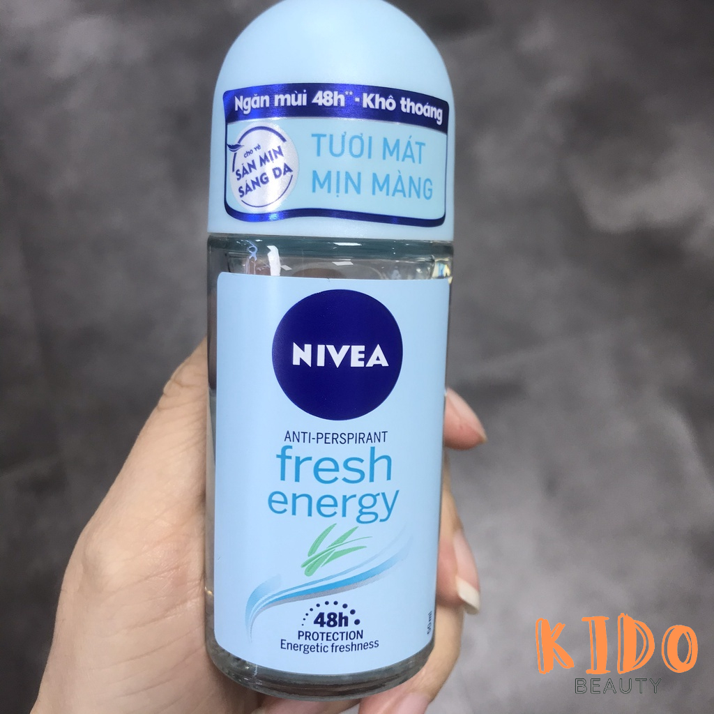 Lăn Khử Mùi Nữ NIVEA Ngọc Trai/ Extra Whitening/ Nha Đam/ Black White 48h | Lăn ngăn mùi lăn nách nữ Nivea 50ml