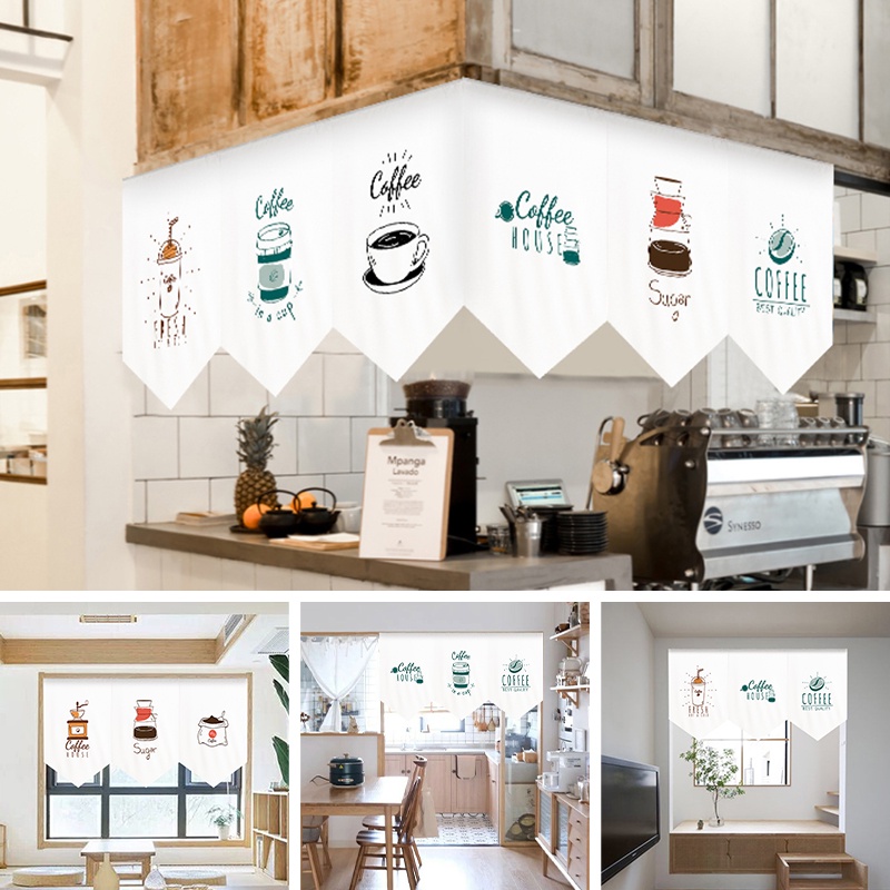 Rèm Cửa Ngắn Hình Tam Giác Phong Cách Nhật Bản Trang Trí Nhà Cửa