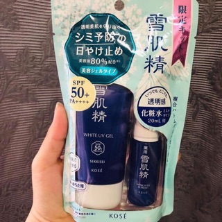 Kem chống nắng cao cấp Kose - HÀNG NỘI ĐỊA NHẬT tặng kèm nước hoa hồng 20ml