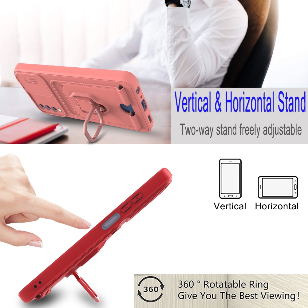 Ốp Điện Thoại Dạng Ví Hình Camera Có Dây Đeo Cho Samsung Galaxy A23 A53 A73 A13 A33 A03 A03S A02S