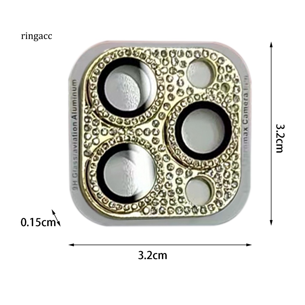 Miếng Dán Bảo Vệ Ống Kính Máy Ảnh Sau Điện Thoại Đính Đá Lấp Lánh Chống Trượt