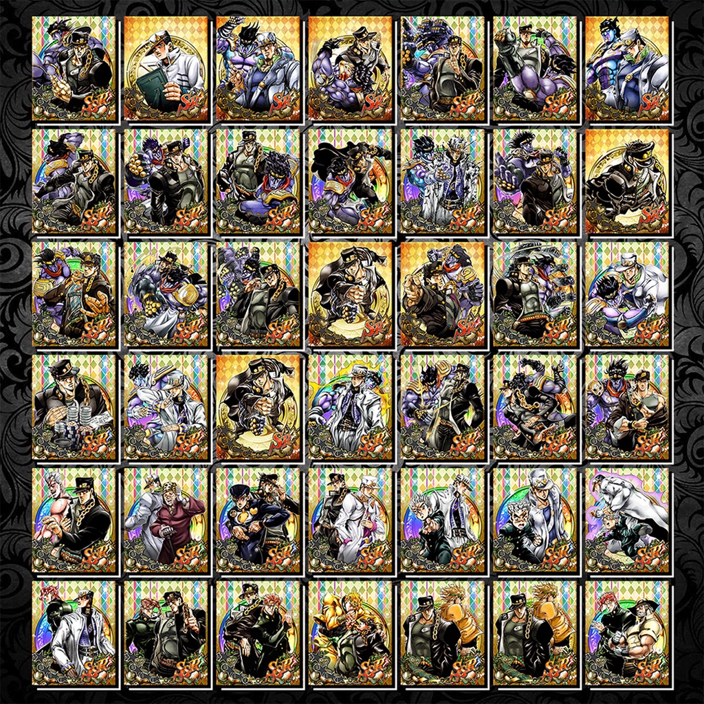 [Độc Quyền Phản Quang 7 Màu] Thẻ Bài JoJo's Bizarre Adventure - Phần 2 - Khổ 6.3 x 9 cm