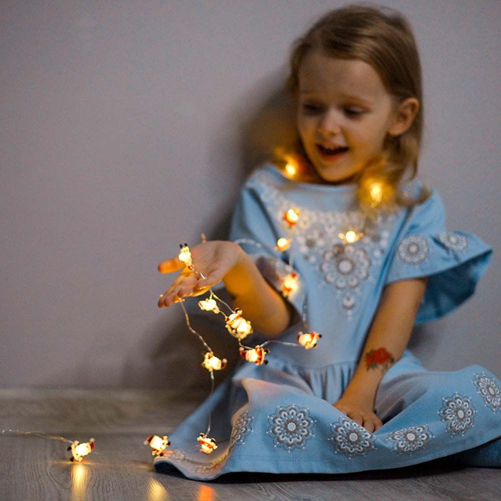 Dây đèn Led 20 bóng hình bông tuyết/ông già noel/tuần lộc/người tuyết sáng tạo trang trí giáng sinh 2m