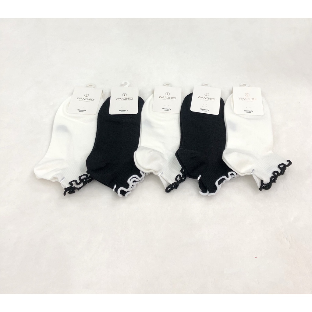 COMBO 2 đôi tất trơn cổ bèo cổ ngắn phong cách Hàn Quốc. V3