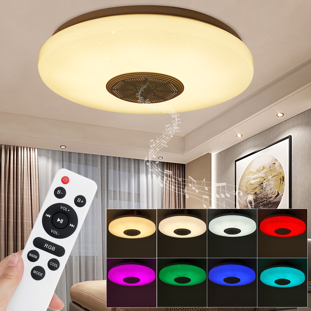 Đèn Trần 120w led Có Loa bluetooth rgb Điều Khiển Từ Xa