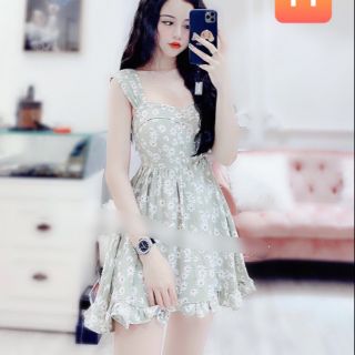 Đầm voan hoa nhí combo chọn live