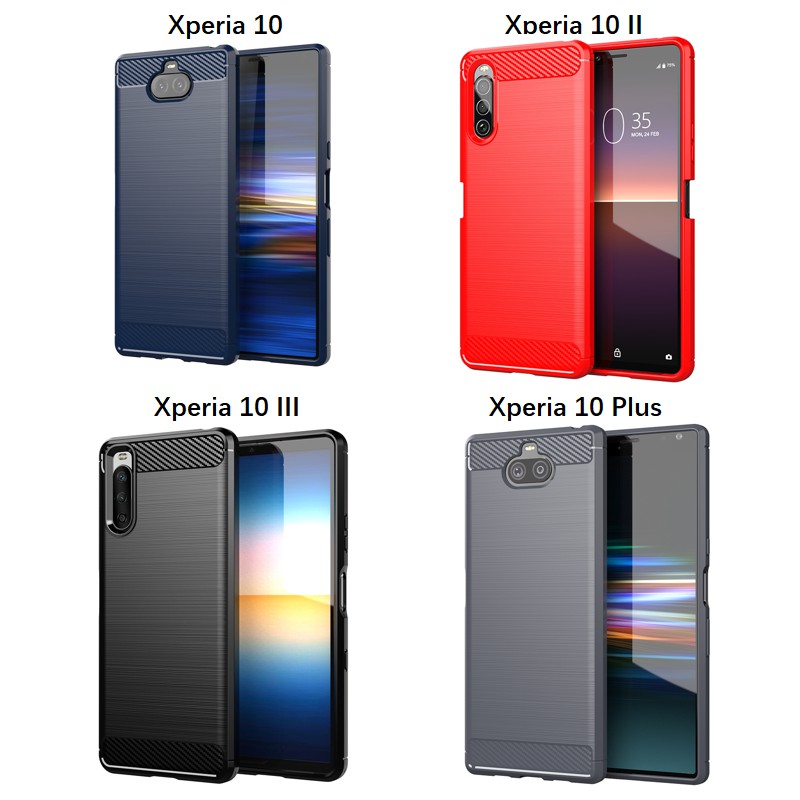 Ốp Điện Thoại Sợi Carbon Dành Cho Sony Xperia Xz2 Premium Xz1 / Xz2 Compact Xz3 Xz4 Xz5 Xperia 10 Ii Iii 10 + 10 Plus