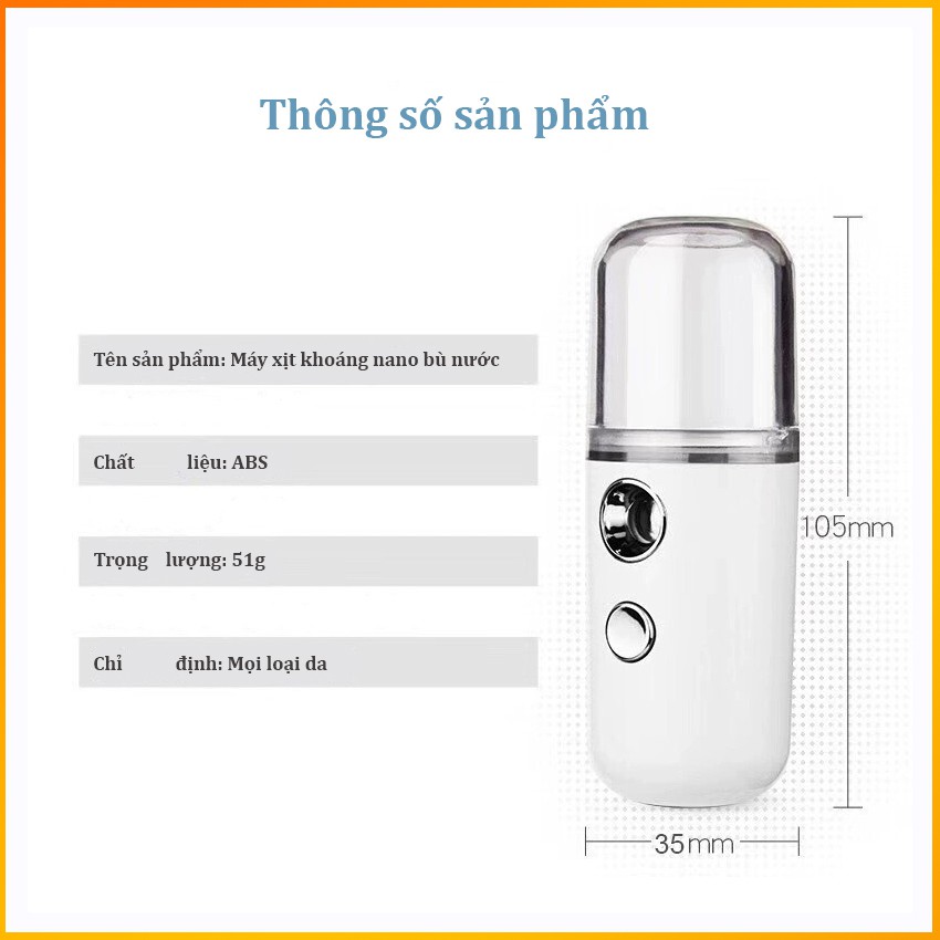 Máy xịt khoáng mini, máy phun sương tạo độ ẩm cầm tay giúp chị em  luôn có làn da khỏe mạnh - Bảo Hành 3 tháng - Kaizo | BigBuy360 - bigbuy360.vn