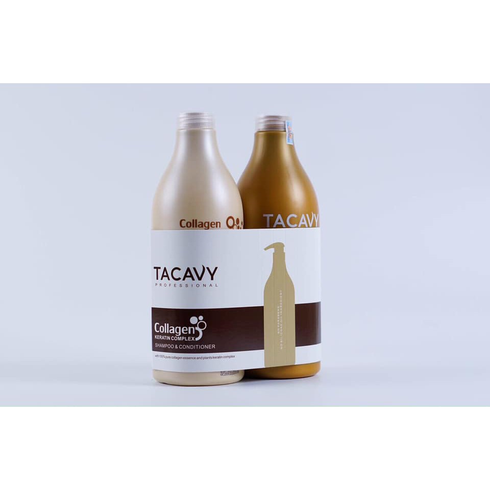 Cặp Dầu Gội Xả Tacavy 1000ML Phục Hồi Tóc Hư Tổn, Khô Xơ, Gãy Rụng