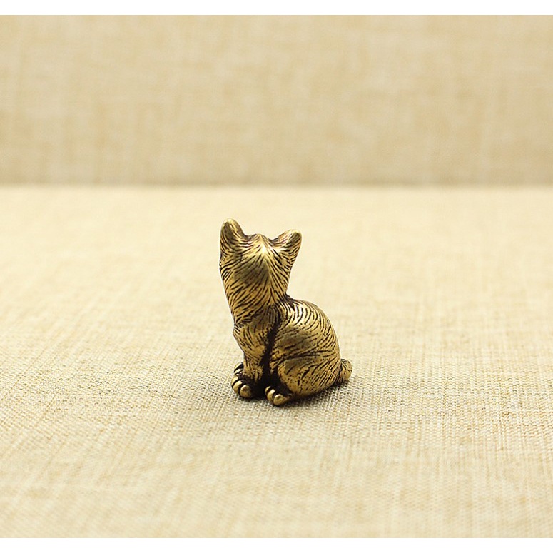 Tượng Mèo Mini 🎁FREESHIP 🎁Mèo bằng Đồng -Chú Mèo Phụ Kiện trang trí , sưu tầm ,bonsai