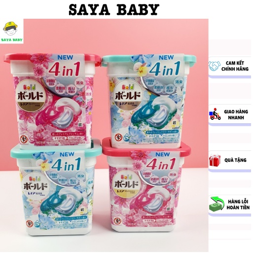 Viên giặt/ xả Nhật Bản Bold Gelball 4D nhập khẩu chính ngạch