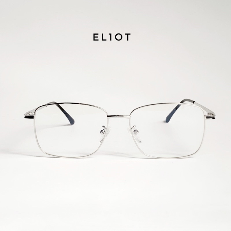 Mắt kính giả cận kiểu dáng thời trang nam, nữ kính mắt kim loại dáng vuông ELIOT tròng kính 0 độ chống ánh sáng xanh