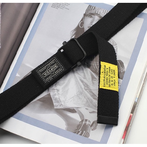 Thắt Lưng Nam Nữ BR Bằng Vải Punstore Đẹp- Dây Lưng Nam Nữ Unisex Mặt Kim Loại Dây Vải Hàn Quốc - BR