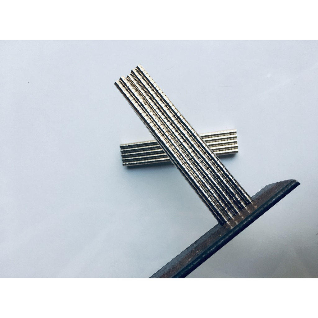 100 viên Ø 3x2mm nam châm đất hiếm lực từ cực mạnh, nam châm nguyên liệu điện tử