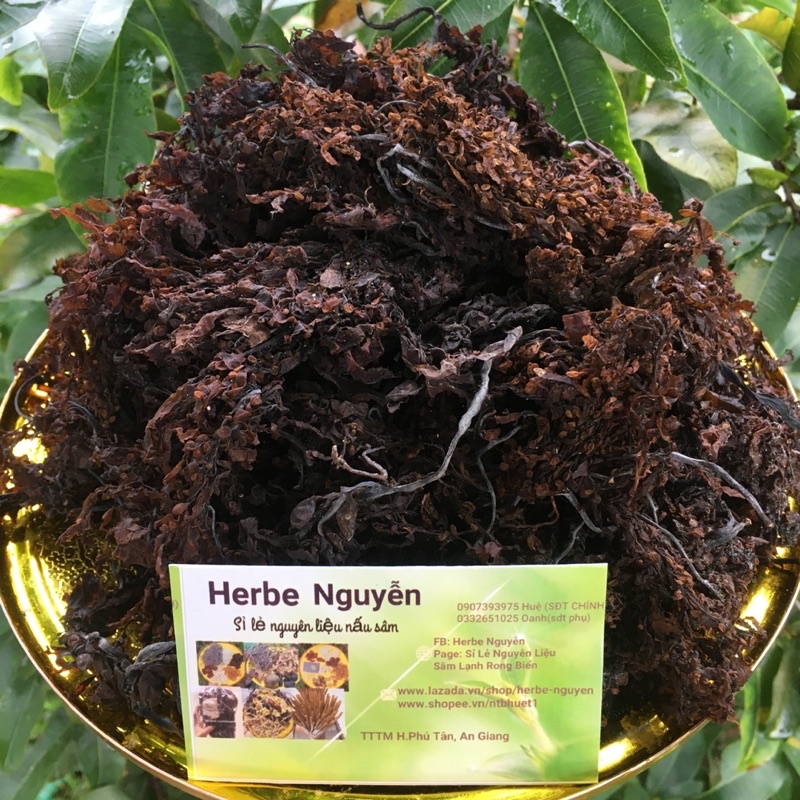 1kg Rong biển đen nấu sâm lạnh Herbe Nguyễn rong khô loại 1