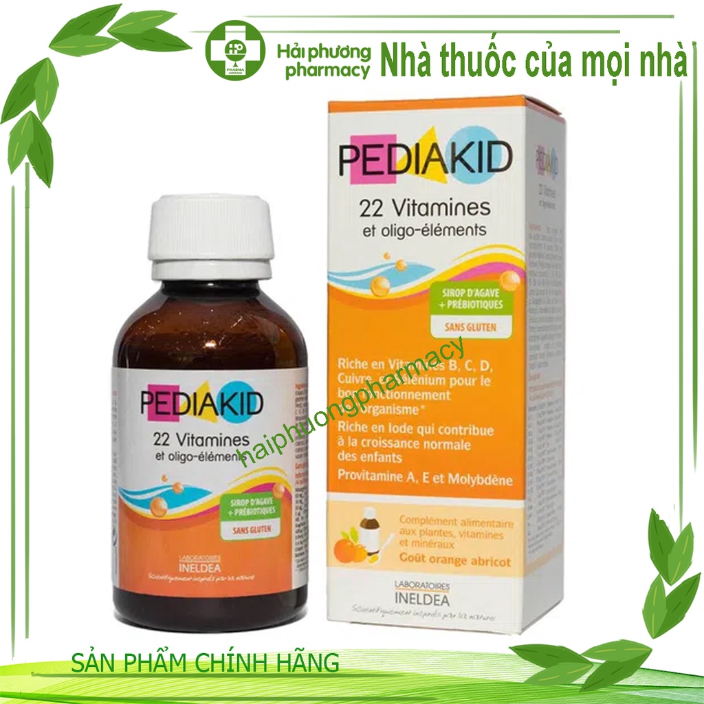 PEDIAKID 22 Vitamines et Oligo-éléments 22 vitamin và khoáng chất 125 ml Pháp