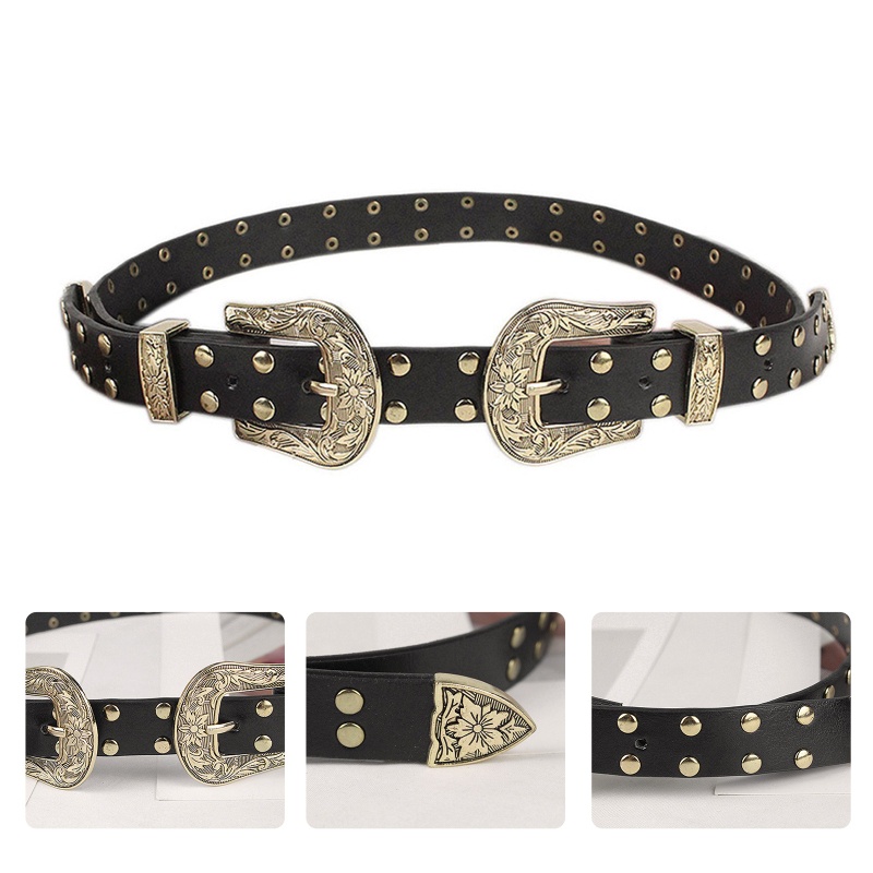 Thắt Lưng Da Phối Xích Phong Cách Gothic Punk Cho Nữ