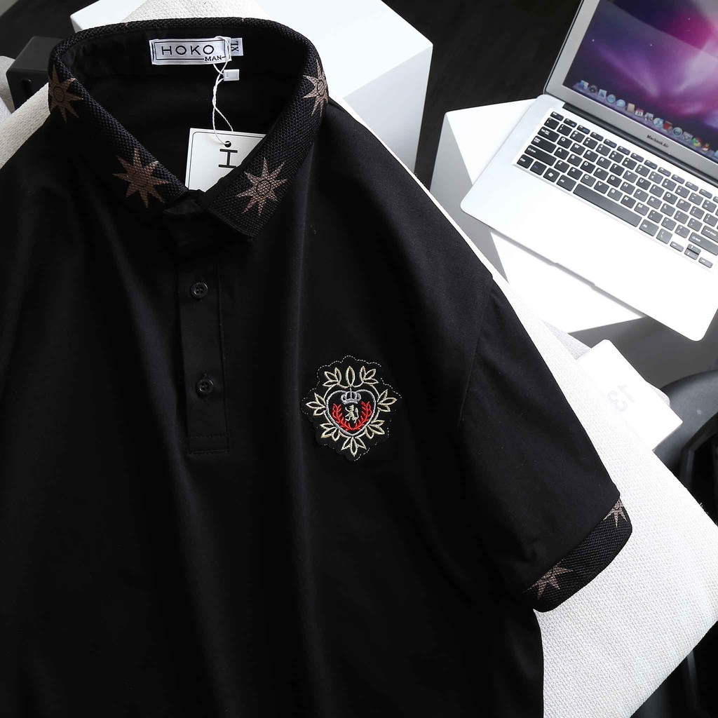 Áo thun Polo nam cotton 100% cổ bẻ phối thêu chữ Logo form ôm dáng chuẩn chất vải thun lạnh mát mẻ | BigBuy360 - bigbuy360.vn