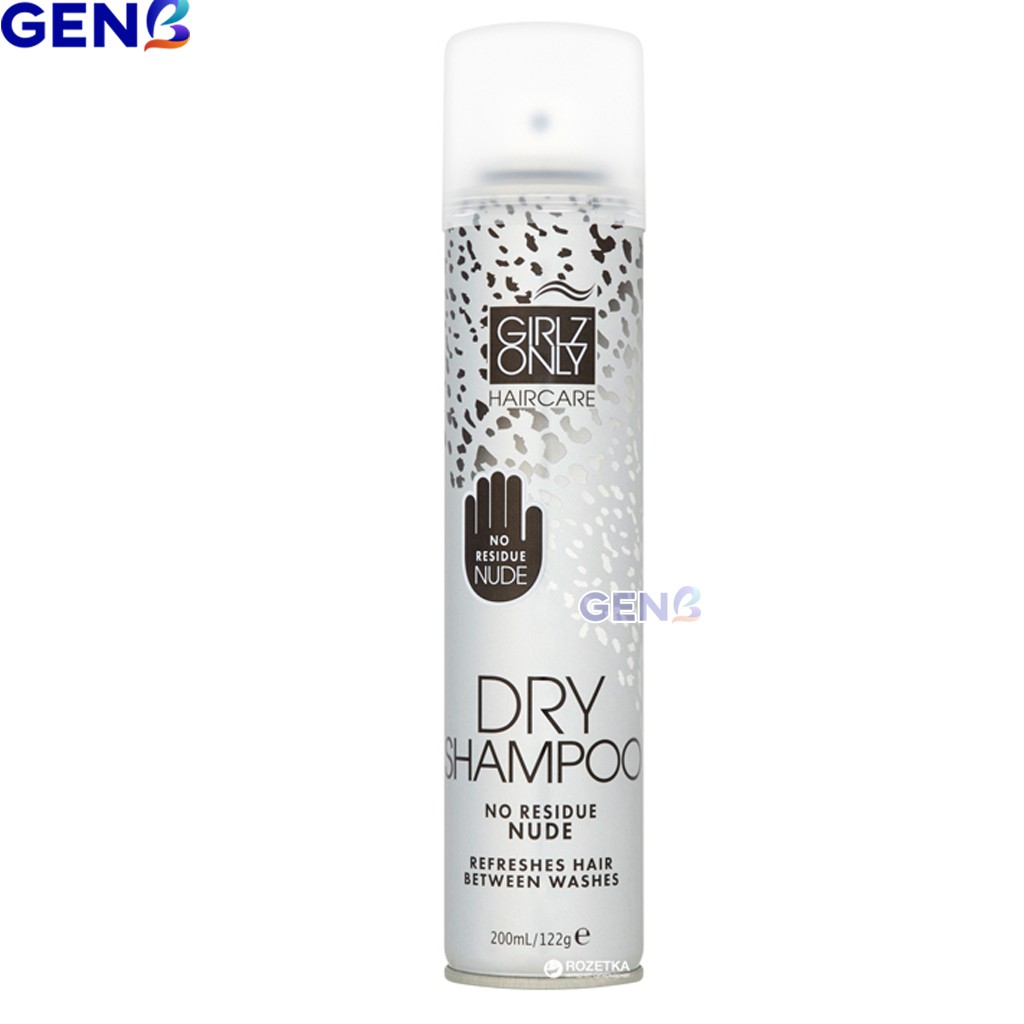 Dầu Gội Khô Girlz Only TRẮNG Thơm Dạng Xịt Dry Shampoo No Residue Nude Dưỡng Ẩm Chăm Sóc Tóc CHÍNH HÃNG Mỹ Phẩm GENB