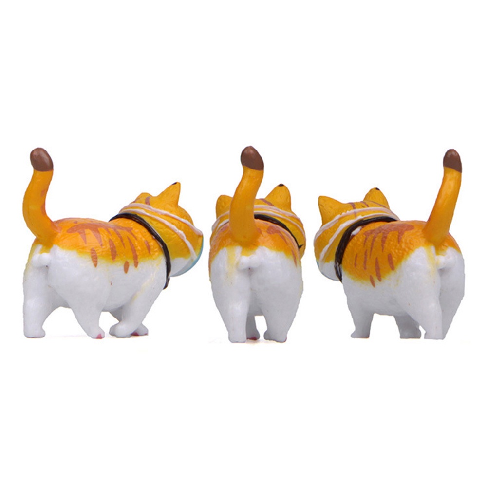 DAPHNE Micro Landscape Cartoon Cat Figurine Simulation Model Wearing Face Cover With protection Gift Desktop Ornament Funny Design Dollhouse Decoration Mini Kitten Statue