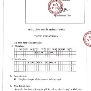 Dung dịch phụ nữ thảo dược YAO CArE.