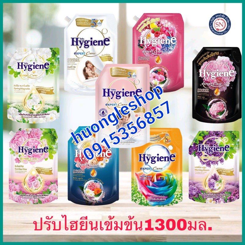 Nước xả Hygiene đậm đặc túi 1150ml/1300ml Thái Lan HSD 2024