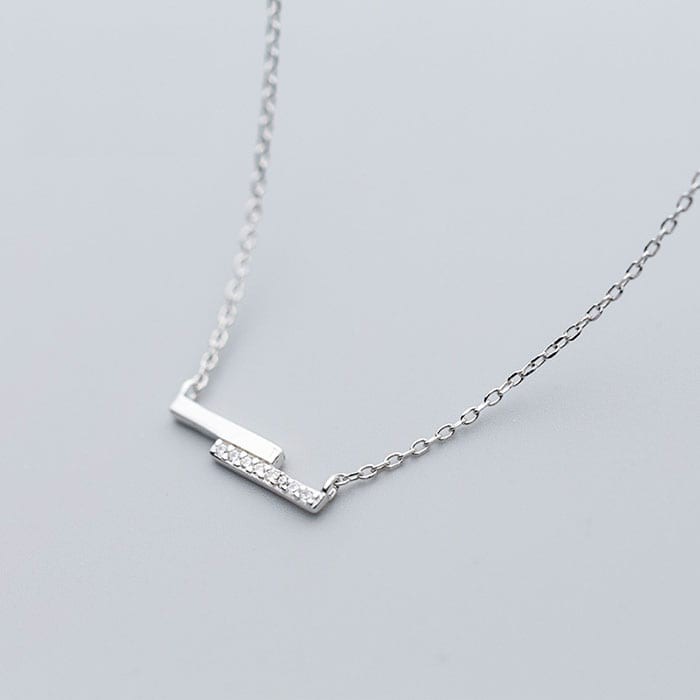 Dây Chuyền Bạc Ý S925 Hình Thanh Ngang Đính Đá DB1576 - Bảo Ngọc Jewelry