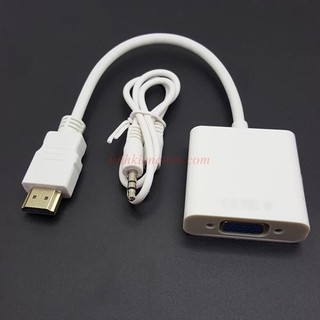 Cáp chuyển đổi HDMI sang VGA trắng