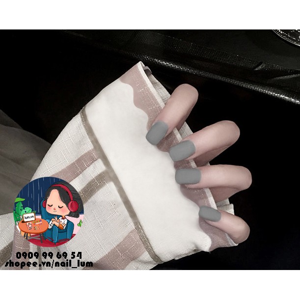 Móng Giả - Ngắn Đơn Màu [Sẵn Keo - Đóng Hộp 24 Chiếc Đủ Kích Cỡ]