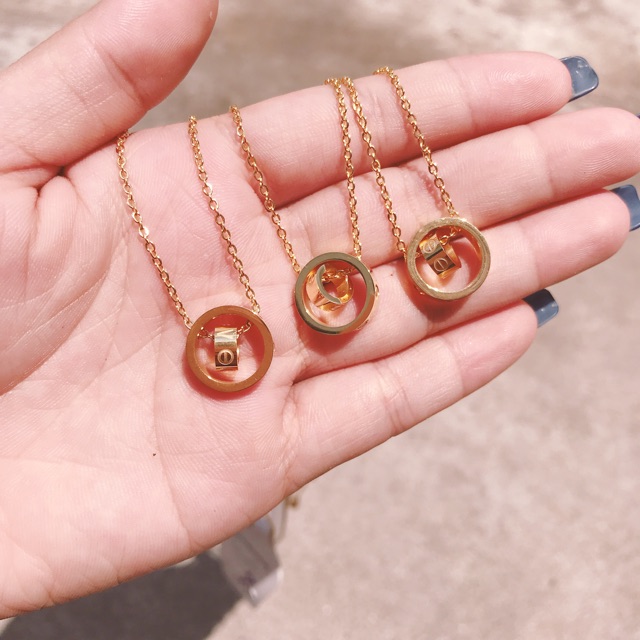 Dây chuyền cartier lồng phối mặt tròn love