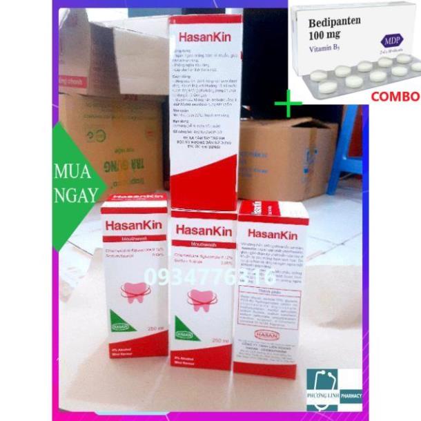 Combo Bedipanten 100mg +  Nước súc miệng HASANKIN 250ML