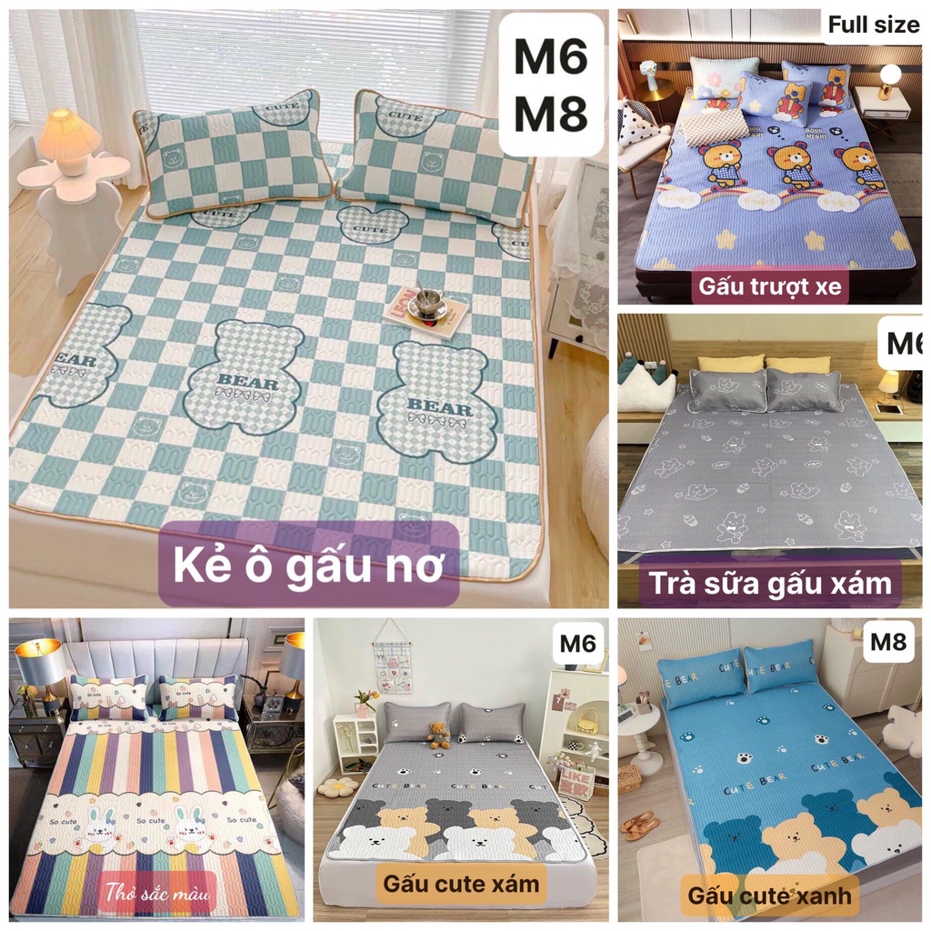 Chiếu điều hòa cao su non 5D Tencel,kích thước m6/m8/2m2, mẫu hoa cúc vàng