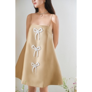 madebyChloé - Đầm 2 dây đính nơ đá thủ công cao cấp SUNNY DRESS - Thiết kế cao cấp