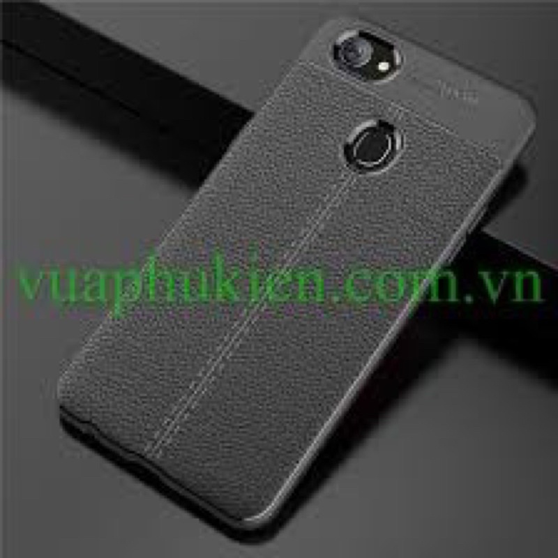Ốp lưng oppo F7 Vân da cao cấp dẻo đen