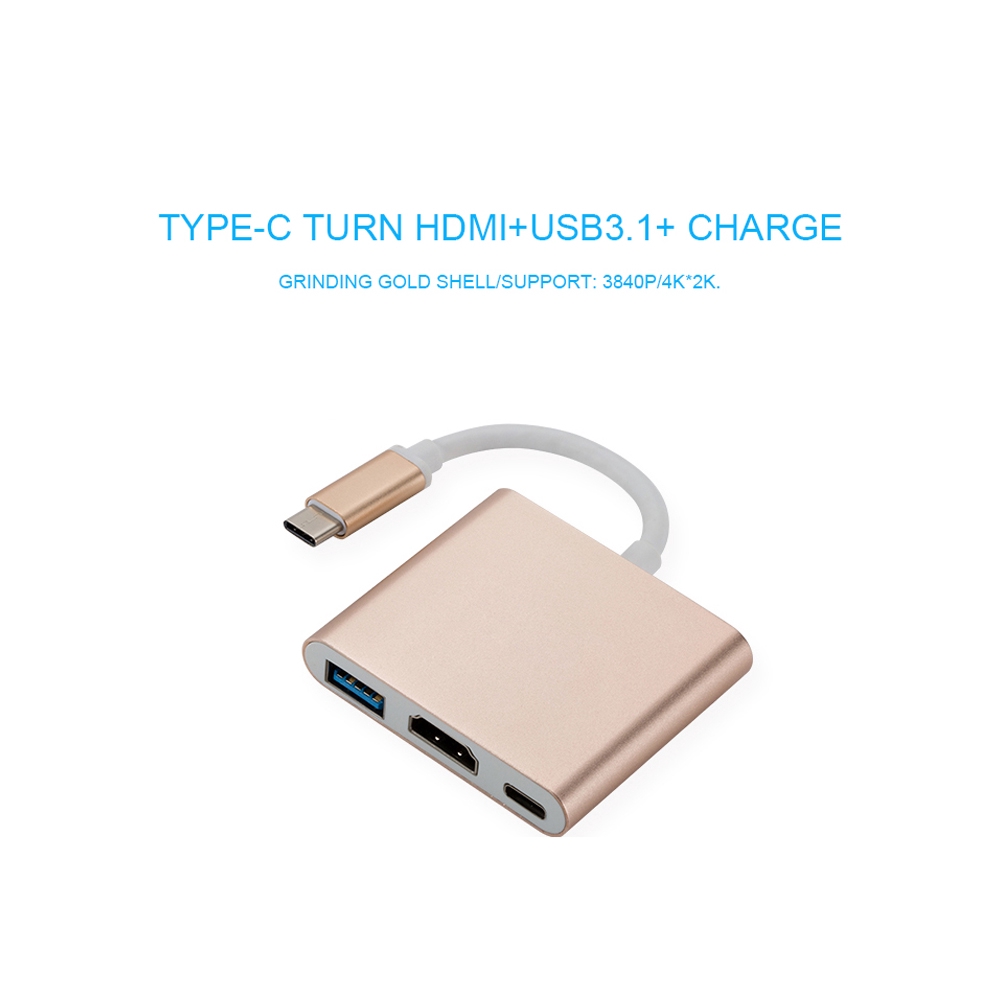 Usb c HDMI Type c Hdmi mac  3.1 Converter Adapter Typec to hdmi HDMI/USB 3.0/Type-C  Aluminum For Apple Macbook adapter | BigBuy360 - bigbuy360.vn