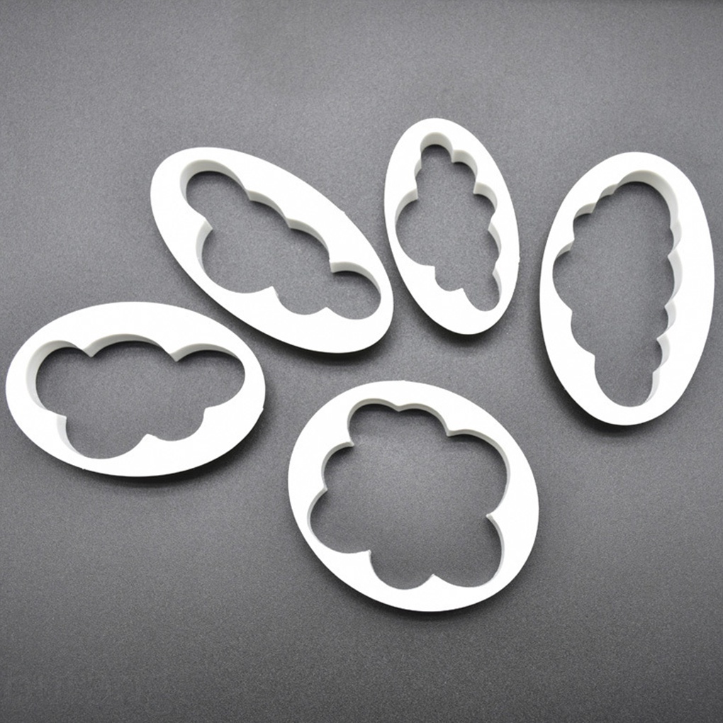 Set 5 khuôn silicone tạo hình đám mây trang trí bánh