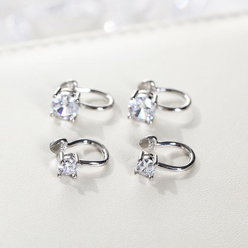 Khuyên Đeo Vành Tai 6mm 4mm Không Cần Xỏ Lỗ Cho Nam Và Nữ