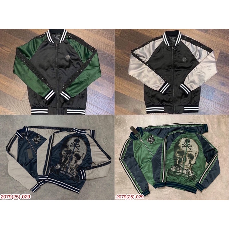 Áo khoác bomber nam Philiplein đính đá cao cấp chắc chắn chuẩn đường kim mũi chỉ ảnh thật 100%