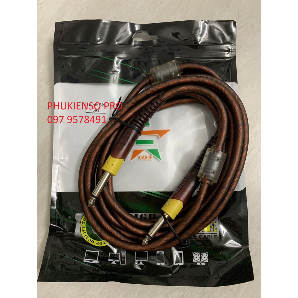 DÂY 2 ĐẦU 6 LY ĐỰC ZIN CHỐNG NHIỄU DÀI 1M  3M VÀ 5M