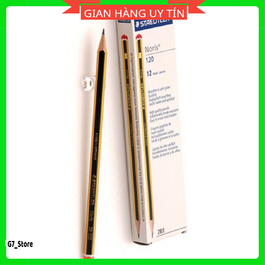 Hộp 12 chiếc bút chì Staedtler 120 2B/HB Chuẩn công ty,bút chì Đức