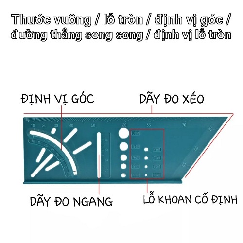 Dụng Cụ Thợ Mộc Thước E Ke Nhựa Đo Góc Vuông 3D (20x7cm) Đi Kèm Bút Chì Màu17,5cm Hiệu Quả và Chính Xác