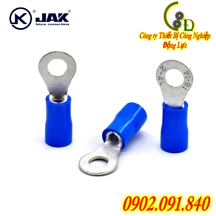 [100cái] Đầu cos dây điện tròn bọc nhựa RV 1.25-3-5, đầu cốt bấm dây điện 0.5mm 1.5mm, cosse (cót) đồng đấu nối điện