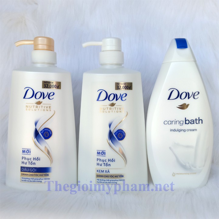 Combo Xả Dove 650g + Gội Dove 650g + Sữa Tắm Dove Đức 500ml Mẫu Mới