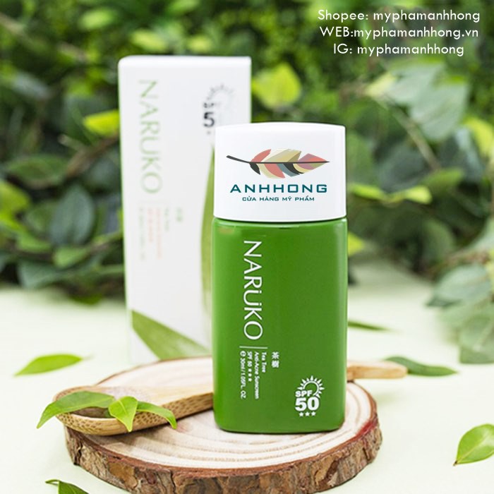 [Bản Đài] Kem chống nắng Naruko ngăn ngừa mụn Tea Tree Anti-Acne Sunscreen SPF50 30ml